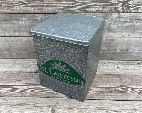 vintage milk box metal|vintage galvanized milk box.